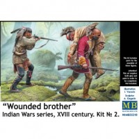 MASTER BOX LTD - MB35210 - Wounded Brother. Serie di guerre indiane, XVIII secolo kit N.2 Scala 1:35                           .