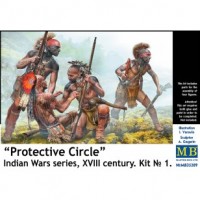 MASTER BOX LTD - MB35209 - Protective Circle. Serie di guerre indiane, XVIII secolo kit N.1 Scala 1:35                         .