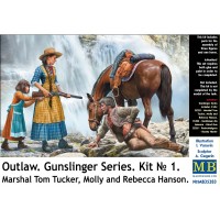 MASTER BOX LTD - MB35203 - Outlow. Gunslinger series. Kit #1 Marshal Tom Tucker, Molly and Rebecca Hanson Scala 1:35