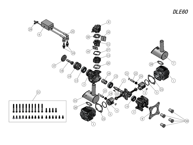 DLE60-exploded-view