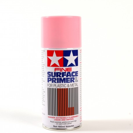 TAMIYA - PRIMER SPRAY L FINE - ROSA (180ml) PER PLASTICA E METALLO