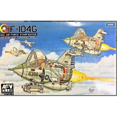 AFV CLUB - "Q-SCALE" F-104G Starfighter ROC AIR FORCE - CARICATURA F-104  (2 kits) #AFQS04                                   ...