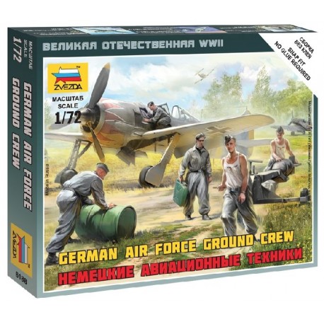 ZVEZDA - 1/72 GERMAN LUFTWAFFE GROUND CREW WWII