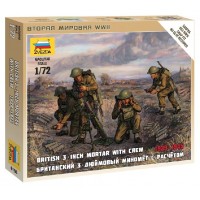 ZVEZDA - 1/72 BRITISH MORTAR WITH CREW