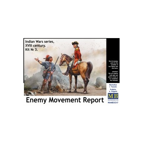 MASTER BOX LTD - MB35217 - Enemy Movement Report Serie di guerre indiane, XVIII secolo kit N.3 Scala 1:35                      .