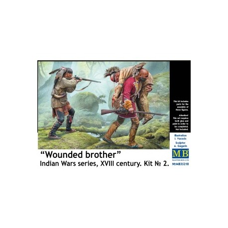 MASTER BOX LTD - MB35210 - Wounded Brother. Serie di guerre indiane, XVIII secolo kit N.2 Scala 1:35                           .