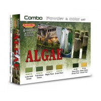LIFECOLOR - SPG07 ALGAE - Colori e pigmenti Lifecolor per riprodurre le ALGHE - Floccato & Fixer set contenente 2 fixer...