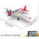 VOLANTEX RC - AEREO RC Mini Mustang P-51D RED 400mm CON GYRO Xpilot One Key Aerobatic Stabilization System RTF (2,4 GHz)...