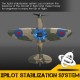 VOLANTEX RC - AEREO RC Spitfire CON GYRO Xpilot One Key Aerobatic Stabilization System RTF (2,4 GHz) #761-12