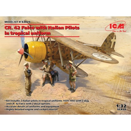 ICM - CR.42 Falco with Italian Pilots in tropical uniform 1939-1943 1:32