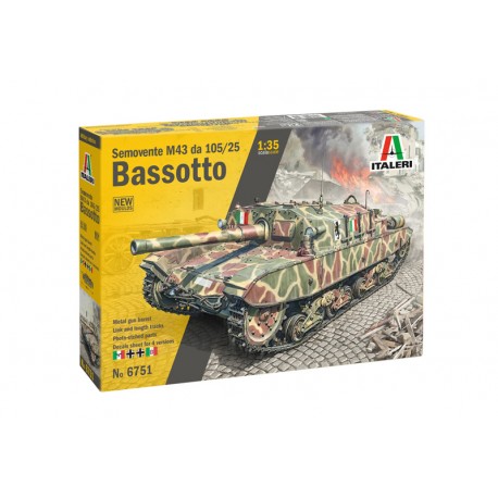 ITALERI - 1/35 Semovente M43 da 105/25 Bassotto                                                                                .