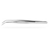 EXCEL - PINZETTE CURVE IN ACCIAIO INOX L:114mm (4,5") - Made in USA