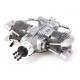 SAITO FG-120TS TWIN Gasoline Engine (4Tempi Benzina) CON CENTRALINA E SCARICHI FLESSIBILI