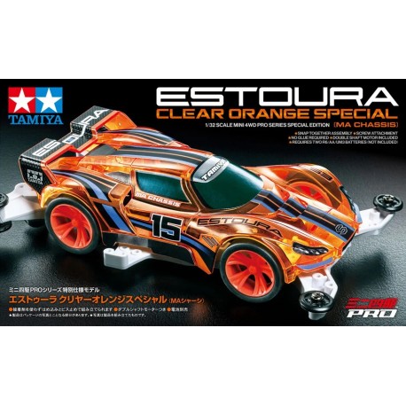TAMIYA - MINI 4WD PRO Estoura Clear Orange Special Telaio MA