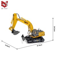 HUINA - ESCAVATORE RC 2,4GHz 11ch Scala 1:16 CON UOMO