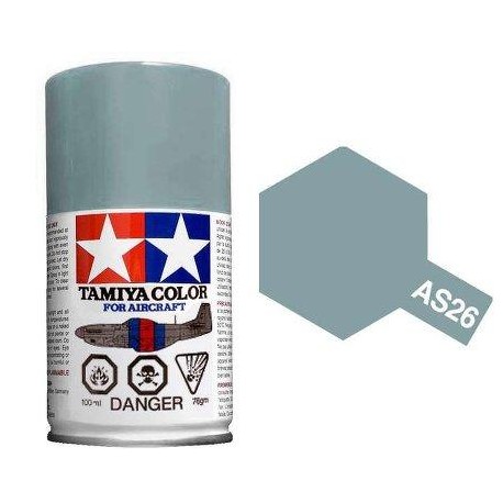 TAMIYA - AS-26 Light Ghost Gray SPRAY LACQUER 100ml                                                                            .