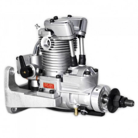 SAITO FG-11 Gasoline Engine (4Tempi Benzina) CON CENTRALINA, CASTELLO MOTORE IN ALLUMINIO E SILENZIATORE
