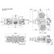 SAITO FG-100TS TWIN Gasoline Engine (4Tempi Benzina) CON CENTRALINA E SCARICHI FLESSIBILI