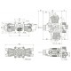 SAITO FG-120TS TWIN Gasoline Engine (4Tempi Benzina) CON CENTRALINA E SCARICHI FLESSIBILI