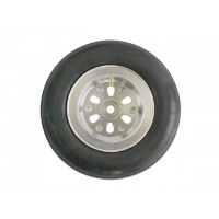 4" Air Inflatable Wheel w/aluminum hub and ball bearigs (1pc.) - RUOTA GONFIABILE CON BATTISTRADA RIGATO E CERCHIO IN ALLUMINIO 