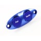 TAPPO DOPPIO CON BASE IN ALLUMINIO ANODIZZATA PER GLOW/BENZINA/KEROSENE + FUMOGENO (BLU)