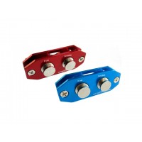 Dual Fuel Dot Magnet Style (Red) - Tappi con calamita di tenuta e base in alluminio anodizzata per Benzina/Glow/Kerosene + liqui