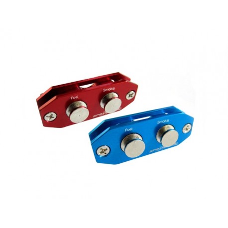 Dual Fuel Dot Magnet Style (Blue) - Tappi con calamita di tenuta e base in alluminio anodizzata per Benzina/Glow/Kerosene + liqu