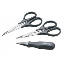 DUBRO - Body Reamer, Straight & Curved Scissors Set - SET ALESATORE + FORBICE CURVA E DIRITTA PER LEXAN