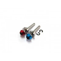 Stainless Steel Axle Shaft (4.0mm*21mm) - ASSE RUOTA PER CARRELLO PRINCIPALE D: 4mm - L: 21mm (2Pz) ROSSO