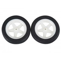 DUBRO - Micro Sport Wheels 1.86" (2pcs.) - COPPIA MICRO RUOTE IN SPUGNA  - Diametro: 47mm - Spessore: 8mm - Foro Asse: 2mm (2Pz)