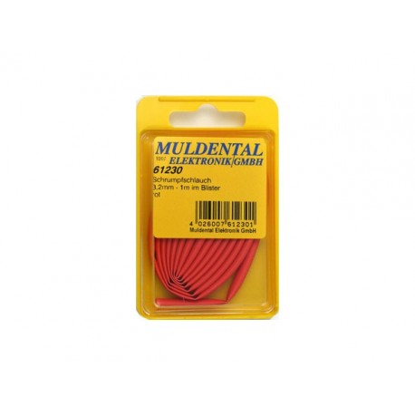 TUBO TERMORESTRINGENTE ROSSO D:6,4mm - rapporto 2:1 (1 metro) - MADE IN GERMANY