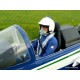 PILOTA JET 1/4,5 Scale "FRECCE TRICOLORI" CON TUTA BLU, CASCO BIANCO - PRODOTTO ARTIGIANALE DIPINTO A MANO MADE IN GERMANY