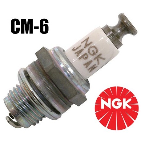 CANDELA NGK CM-6 (Made in Japan) per motori a benzina quali DA, DLE, SAITO FG-30, FG-30B, FG-36, FG-40, FG-41X, FG-50, FG-83R3, 