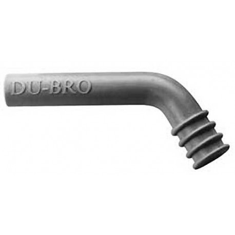 DUBRO - Exhaust Deflector .35 - .90 Engine - DEFLETTORE DI SCARICO IN SILICONE A 45Â° PER MOTORI .35-.90cu in (1Pz) Dia.int.:10m