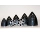 MEJZLIK - Ogiva in carbonio con piattello in alluminio lavorato al CNC - diametro: 152mm - lunghezza: 186mm - peso: 206g