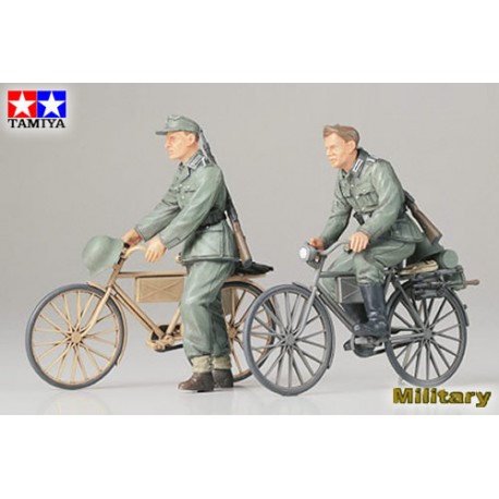 TAMIYA - GERMAN SOLDATI con Bicicletta 1:35